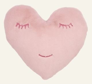 Heart koristetyyny roosa