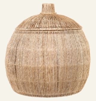 Jute round small kori luonnonväri