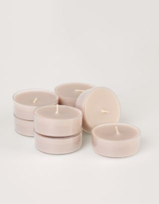 Moments 8 pk suuret lämpökynttilät beige