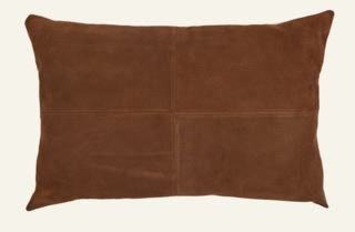 Suede koristetyyny ruskea