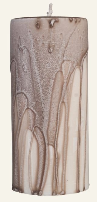 Overdripped pöytäkynttilä beige