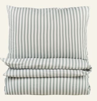 Classic stripe pussilakanasetti puuvillaa vihreä