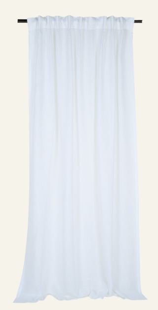 Atelier sheer pellavaverho valkoinen