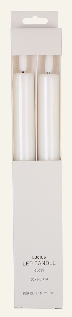 Lucius gloss LED-kruunukynttilä valkoinen