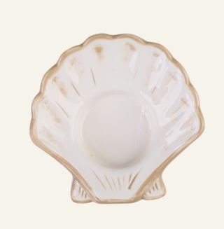 Sea shell kynttilälyhty beige