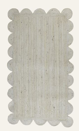 Jute Scallop matto luonnonväri