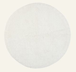 Round kylpyhuoneenmatto luonnonvalkoinen