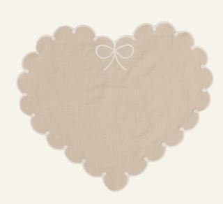 Heart lautasliina beige