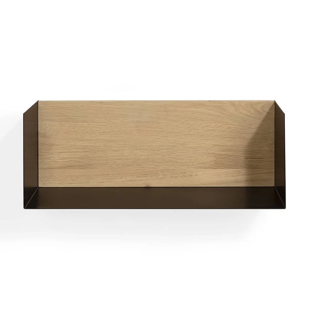 Ethnicraft, U shelf 55x20 cm tammi/musta metalli