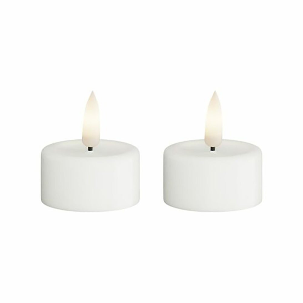 Deluxe Homeart, LED-teevalo 2 kpl 4,1x4,5 cm valkoinen