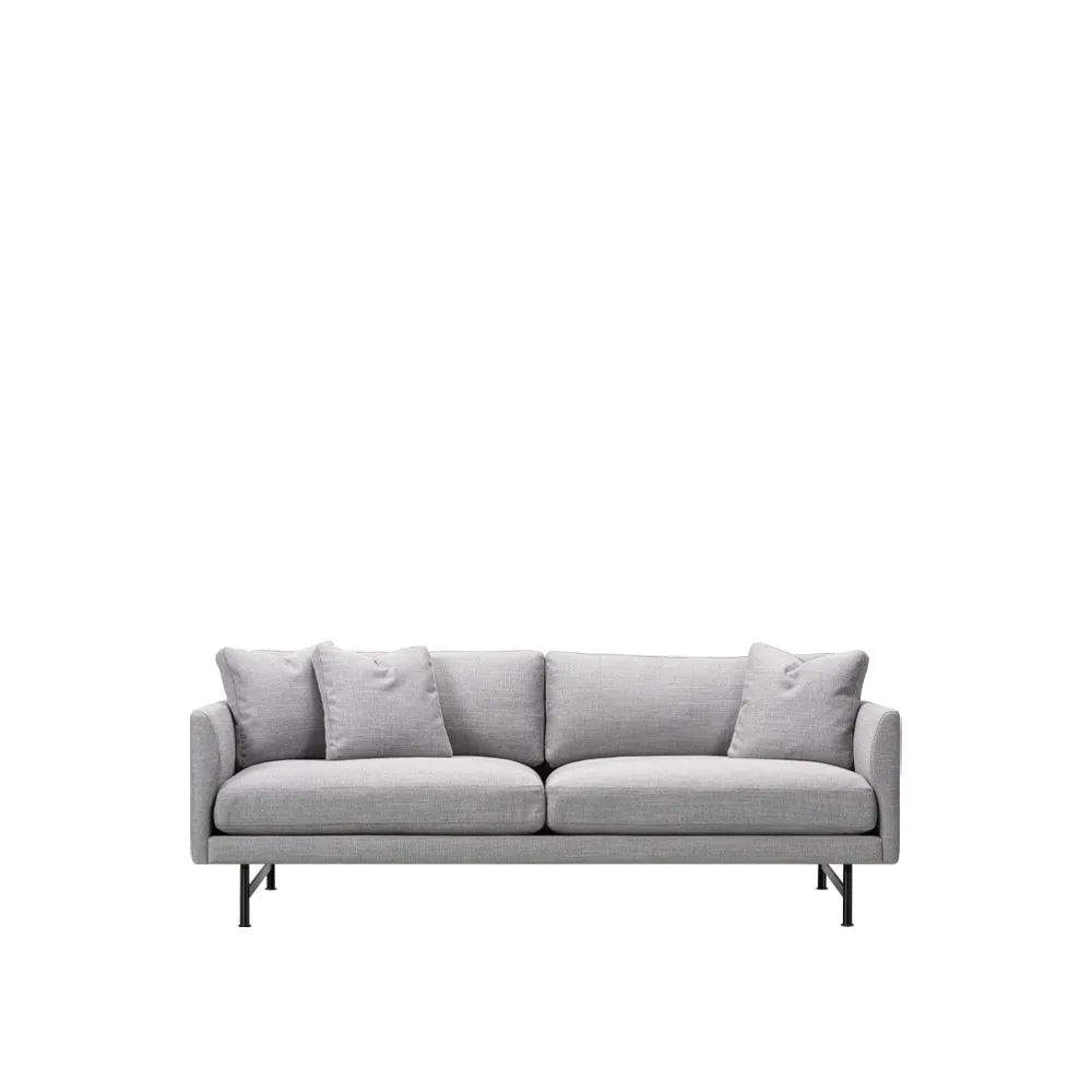 Fredericia Furniture Calmo 5622 sohva 2-istuttava Sunniva 242 musta teräs lamppu