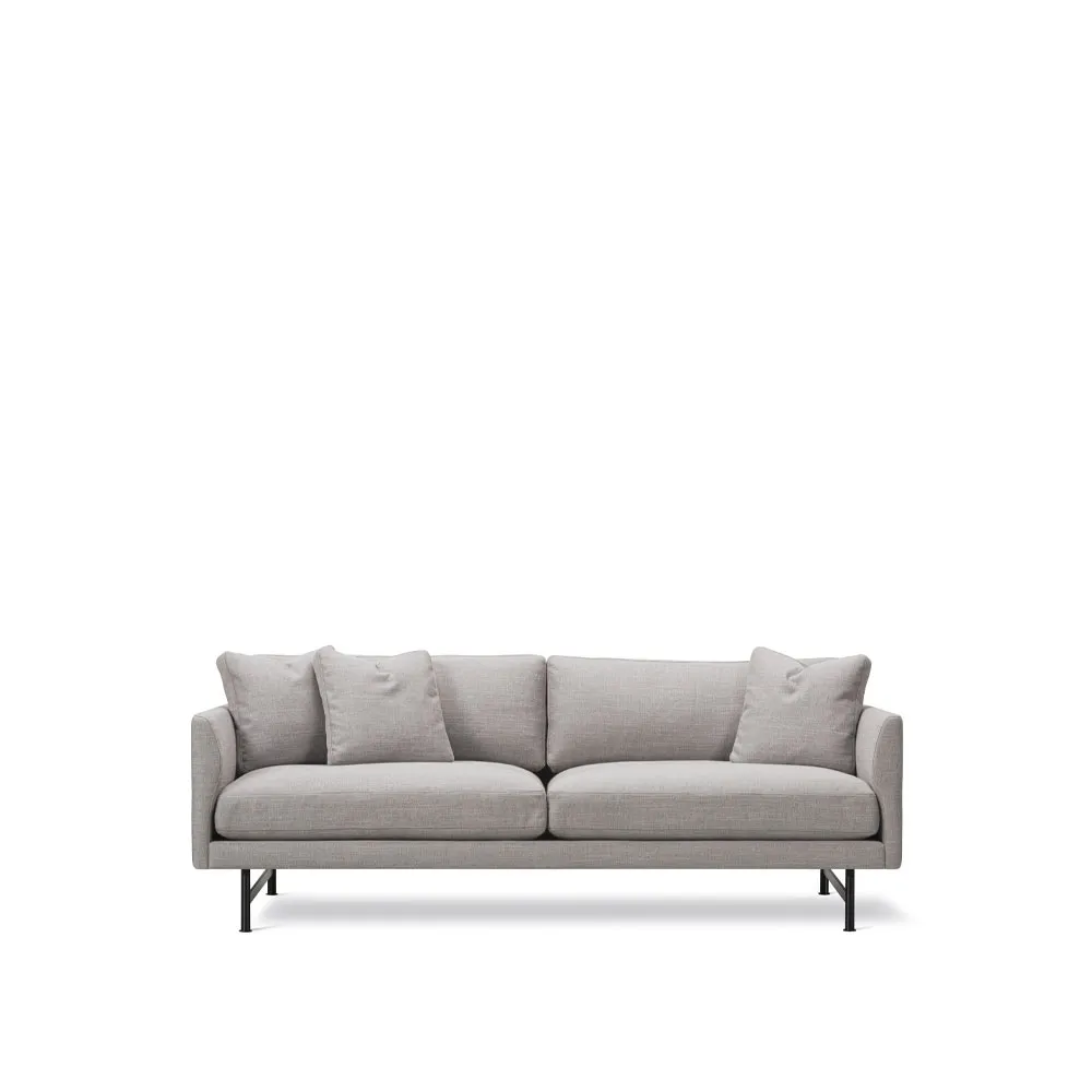 Fredericia Furniture Calmo 5622 sohva 2-istuttava Sunniva 717 musta teräslamppu