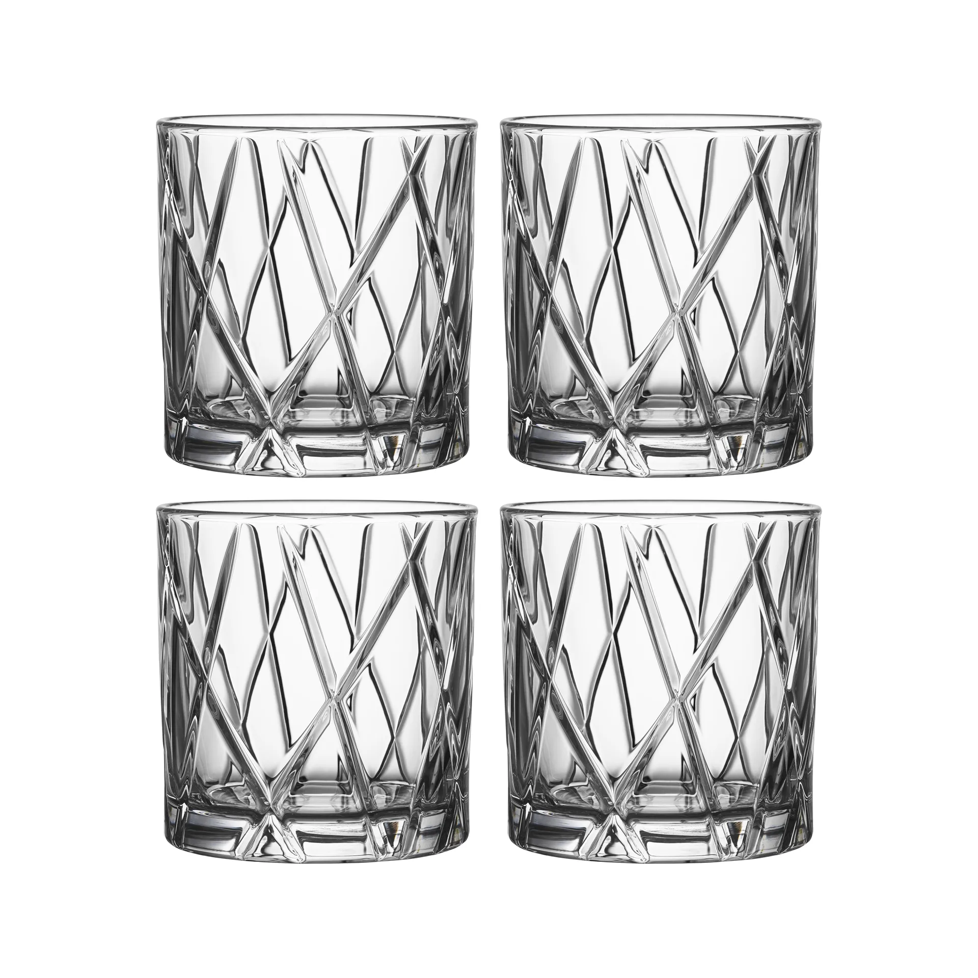 Orrefors City Double Old Fashioned -lasi 4-pakkaus 34 cl