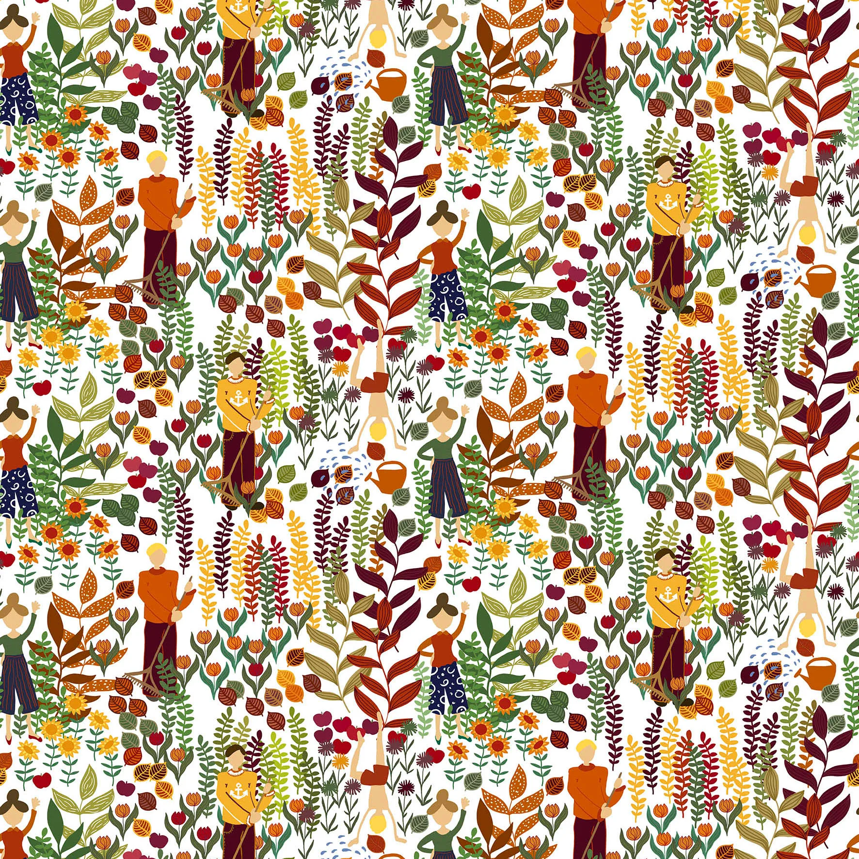 Arvidssons Textil Trädgård kangas Ruoste