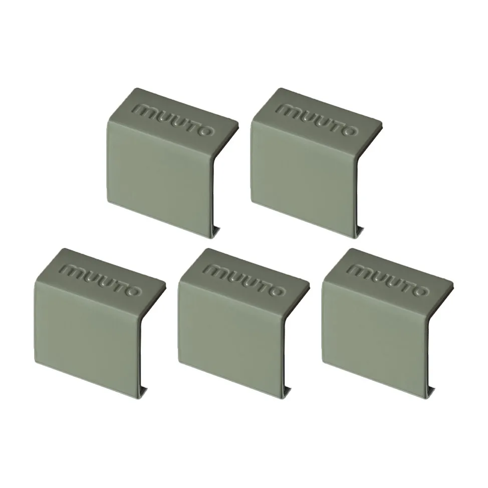 Muuto Mini stacked 2.0 clips, 5-pakkaus vihreä