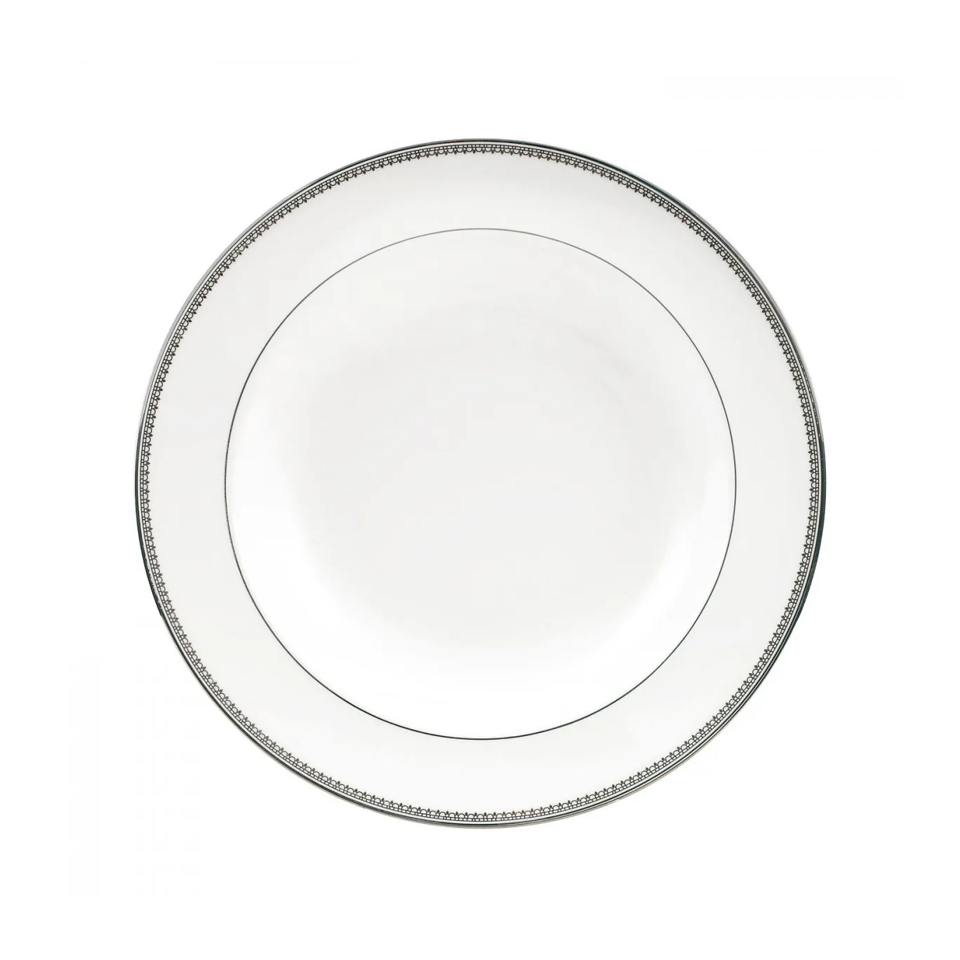 Wedgwood Vera Wang Lace Platinum syvä lautanen Ø 23 cm