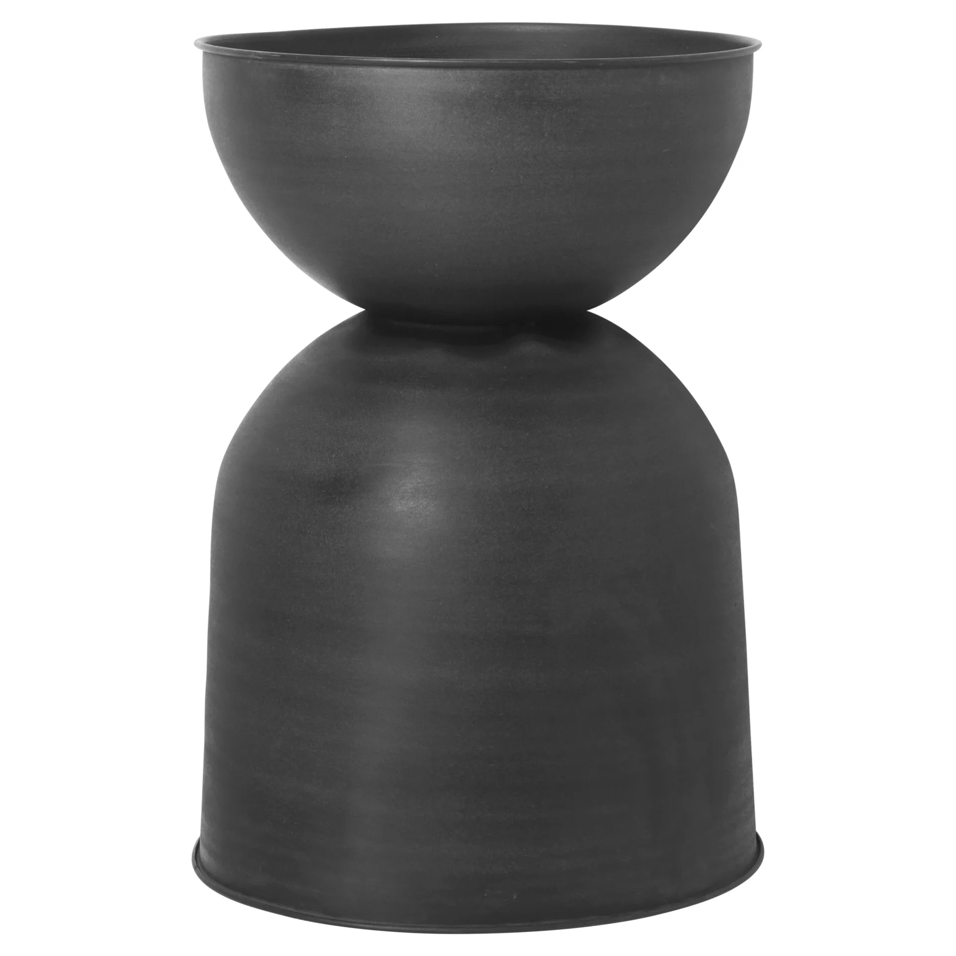 Ferm Living Hourglass ruukku, suuri Ø50 cm Musta-tummanharmaa