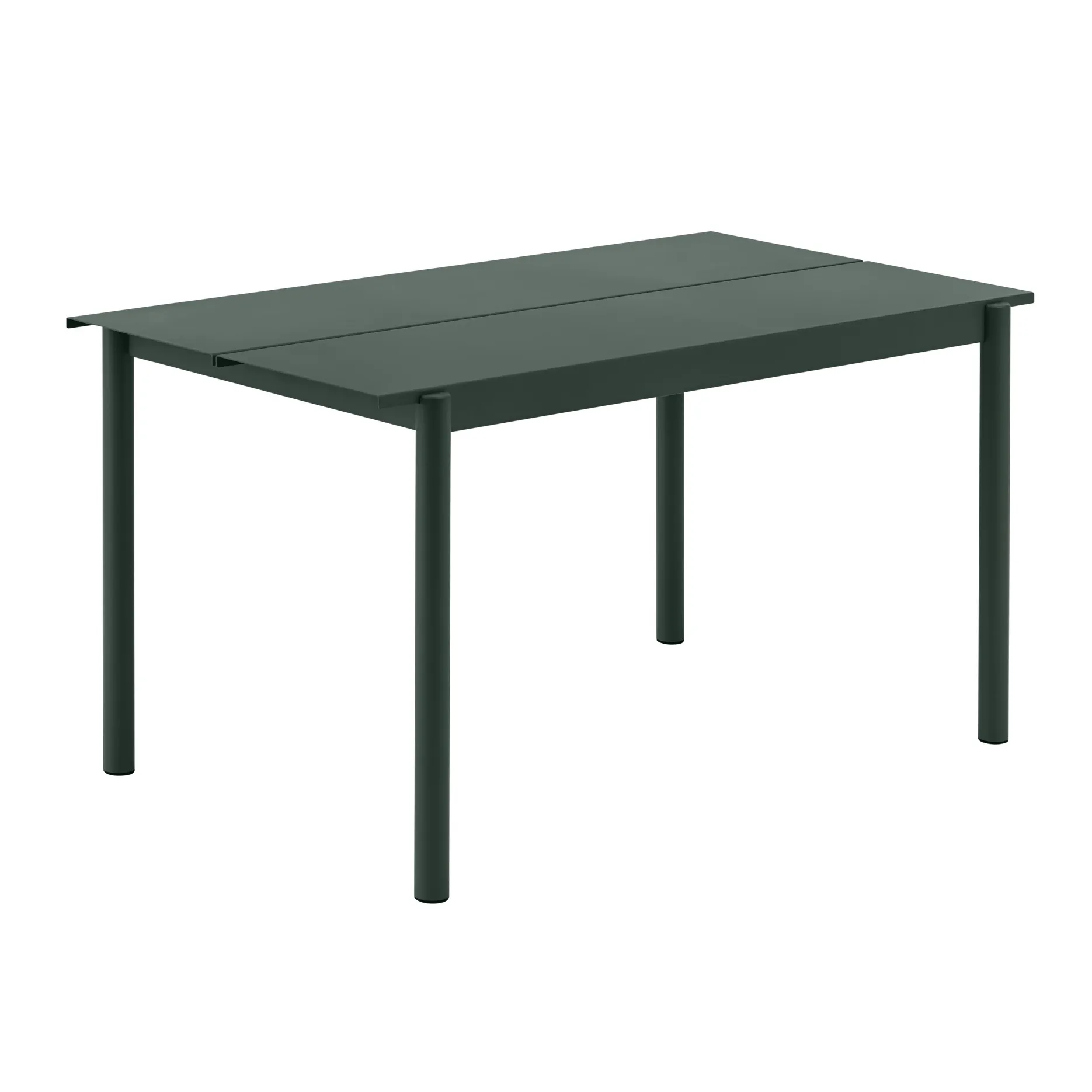 Muuto Linear steel table -pöytä 140 x 75 cm Dark green