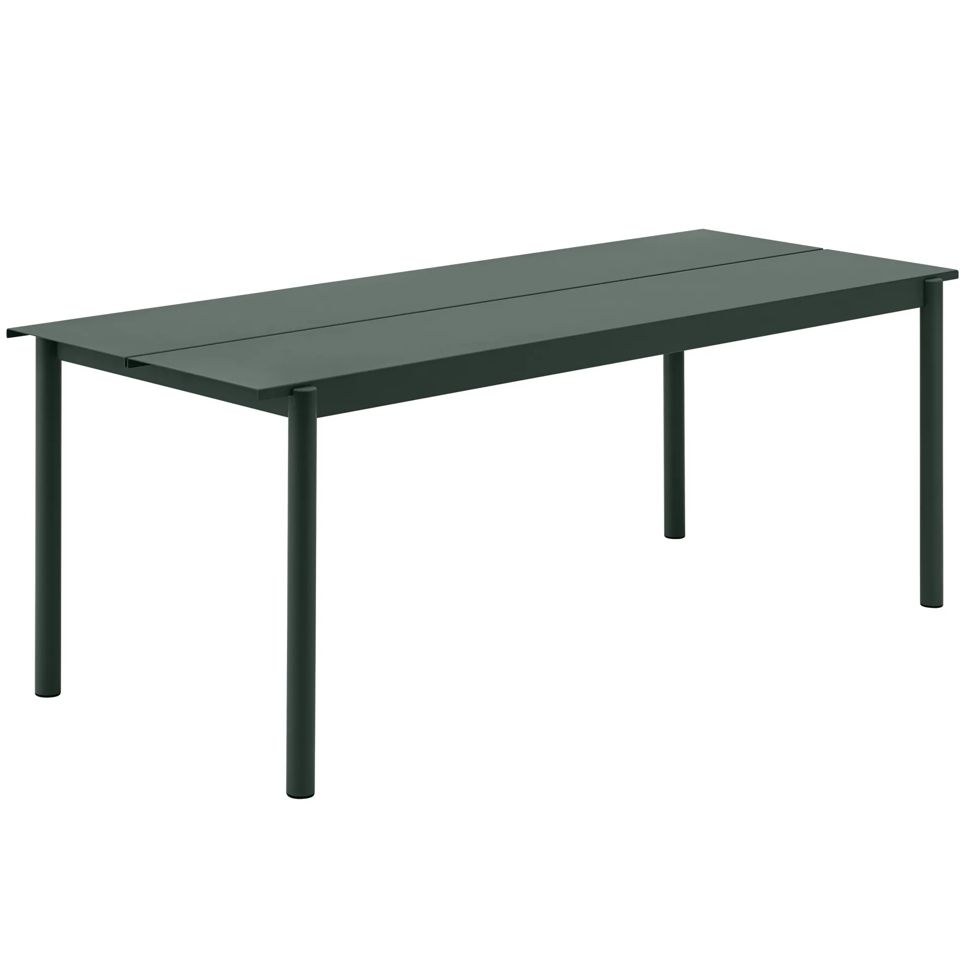 Muuto Linear steel table teräspöytä 200 cm Dark green