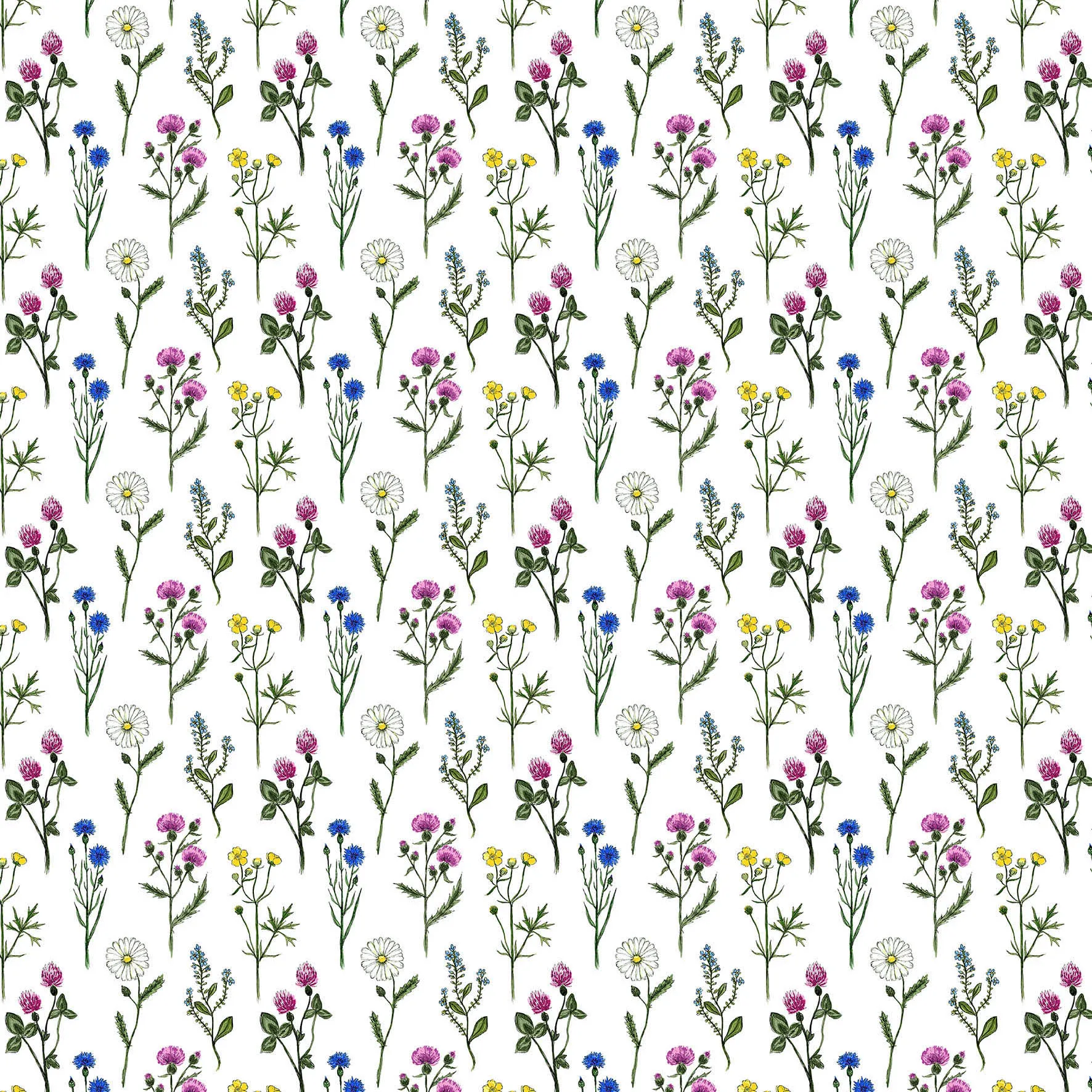 Arvidssons Textil Midsommar kangas Multi