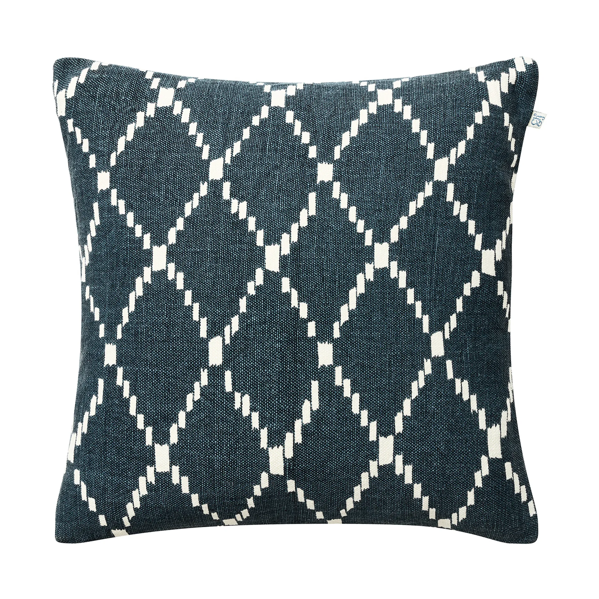 Chhatwal & Jonsson Ikat Kerela -tyynyliina 50x50 cm Sininen-valkoinen