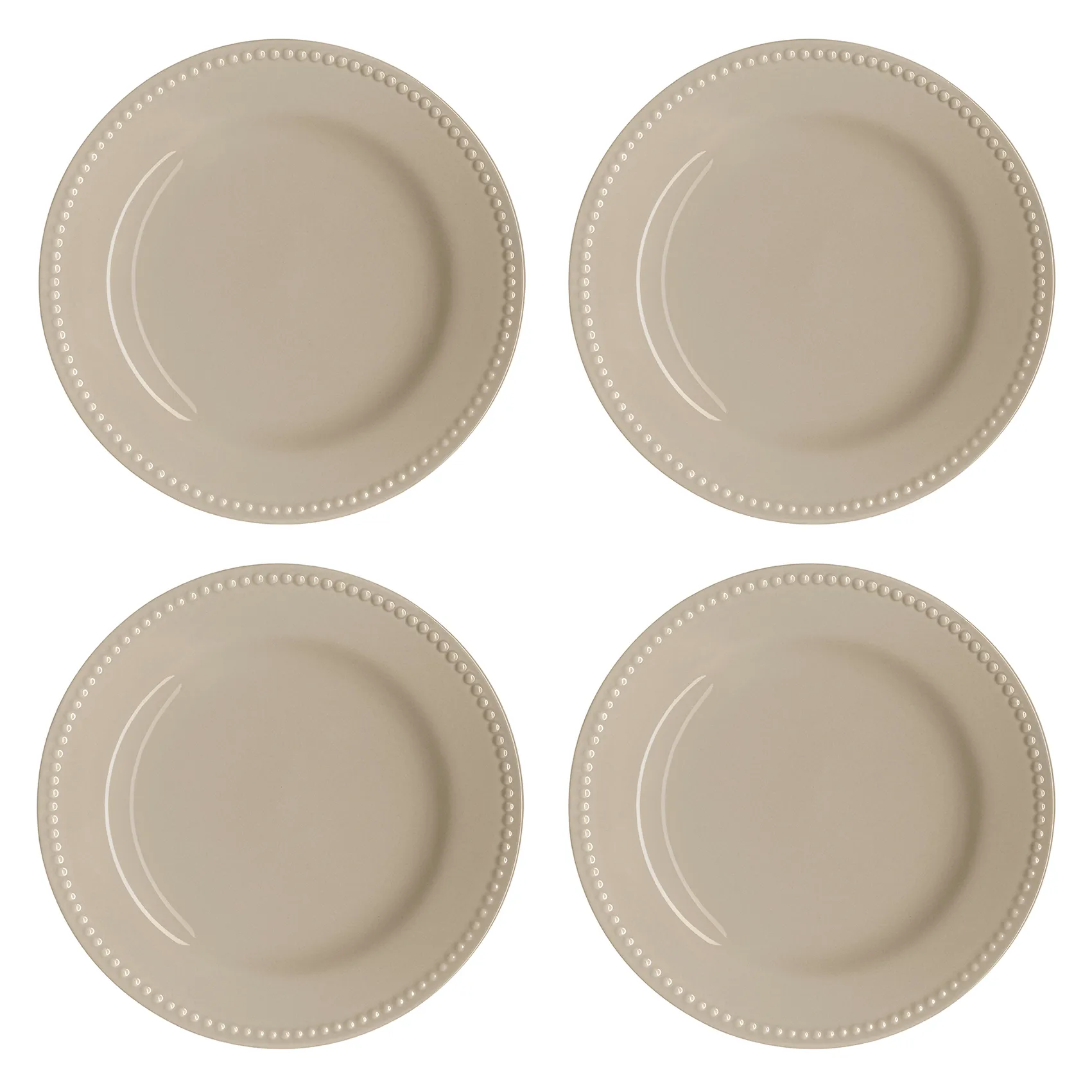 Scandi Living Dots asetti 22 cm 4-pakkaus Beige
