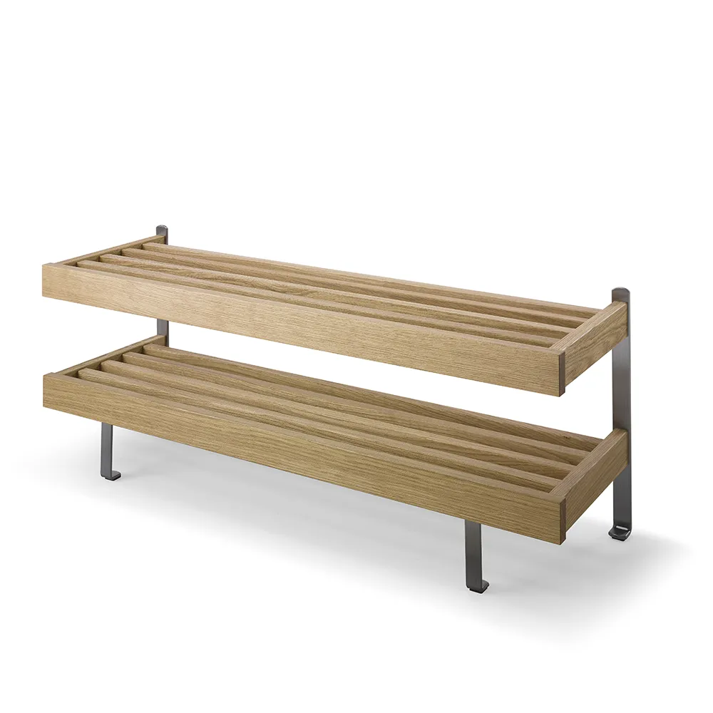 Oscarssons Möbel, Nadja Kenkähylly 100 cm Lakattu tammi/teräs, maali teräs