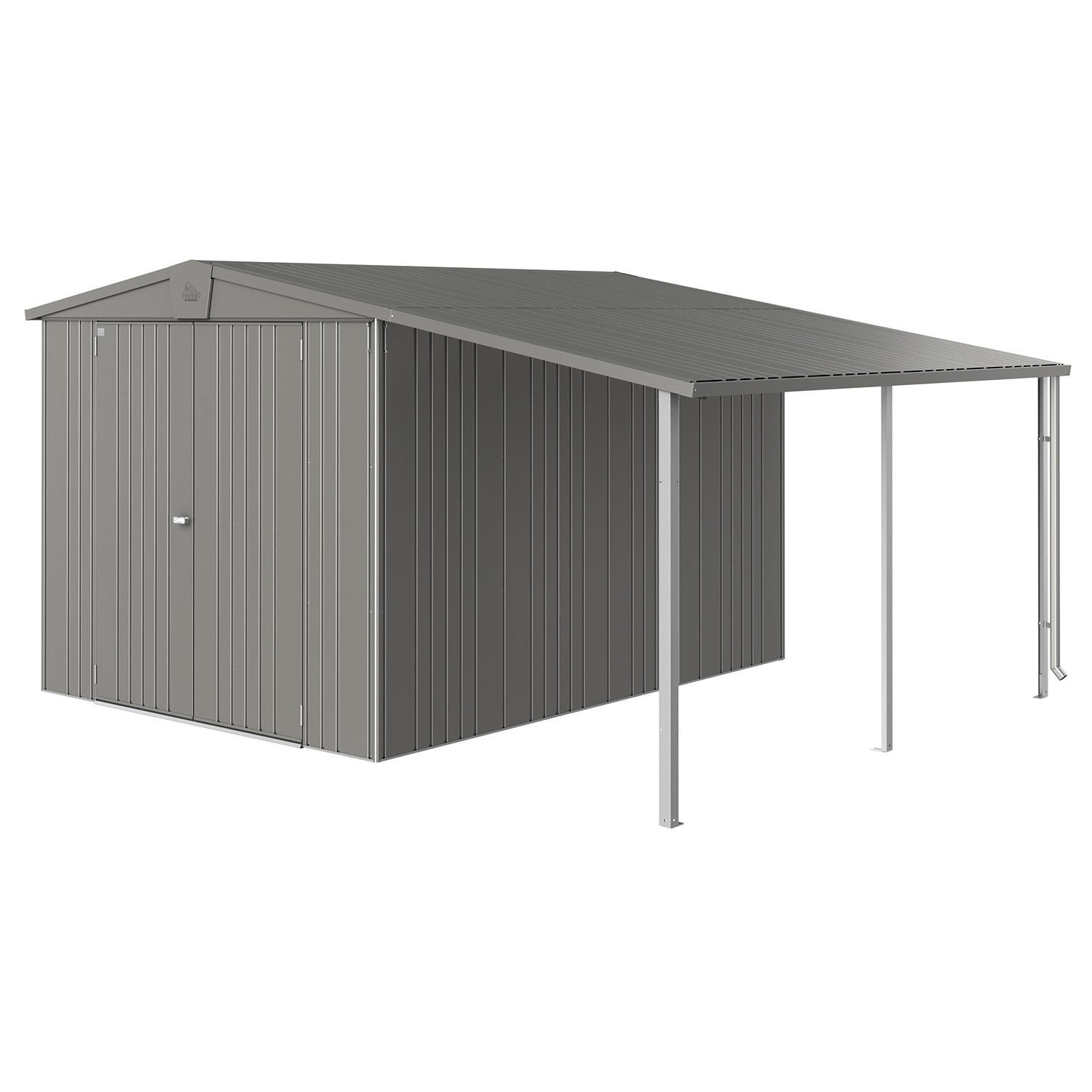 Biohort, Europa sivukatos puutarhavarasto koko 67 metallic kvarts-harmaa