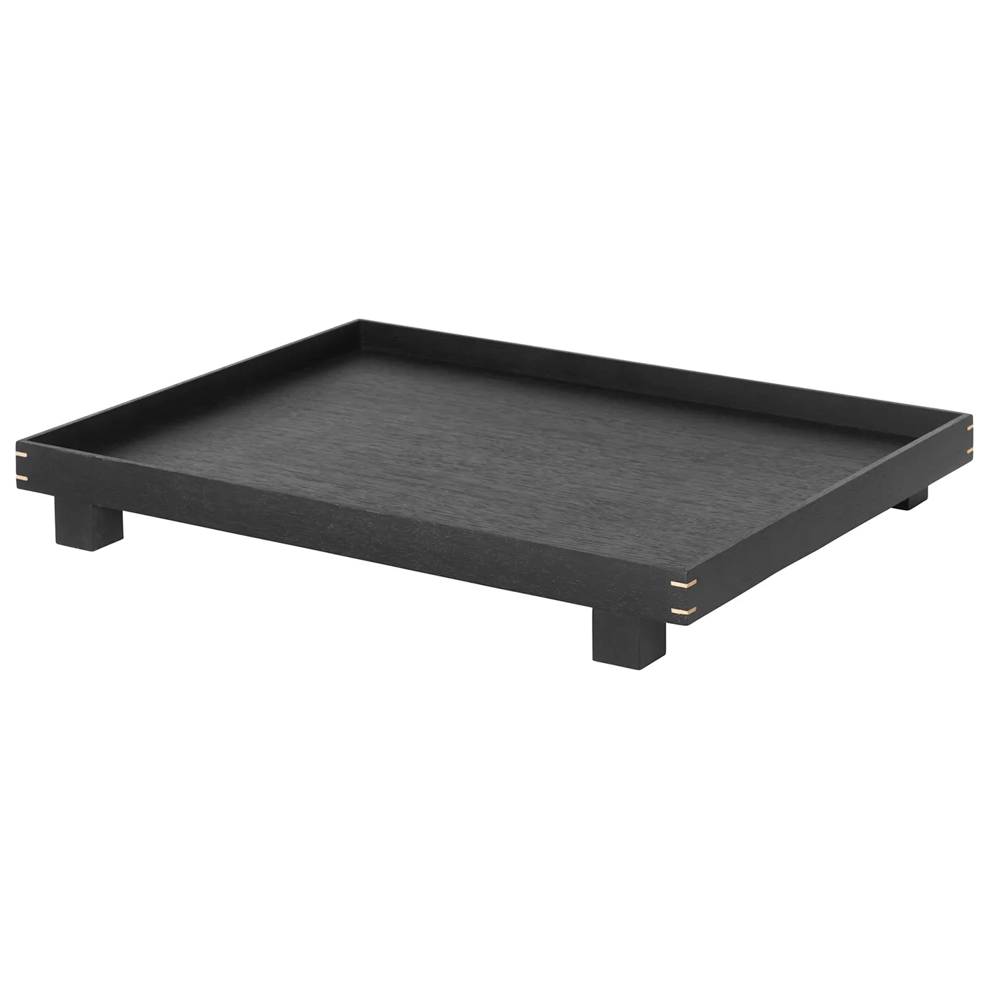 Ferm Living Bon puutarjotin large Mustaksi petsattu tammi