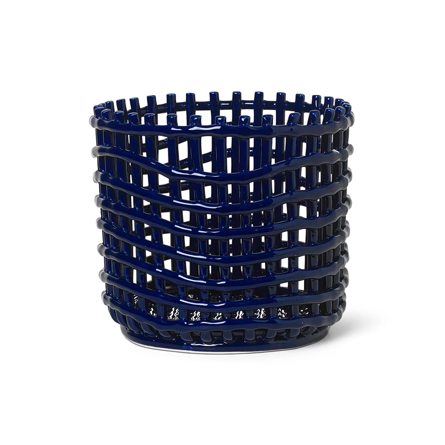 Ferm Living Ceramic punottu kori Ø 23,5 cm Sininen