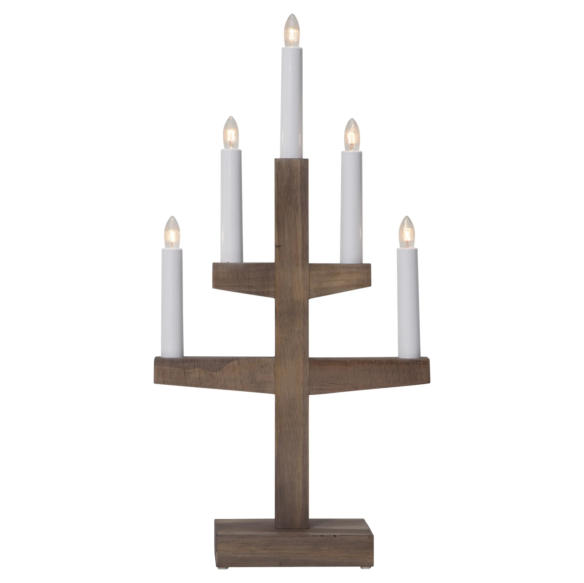 Star Trading Trapp adventtikynttilänjalka 46 cm Ruskea