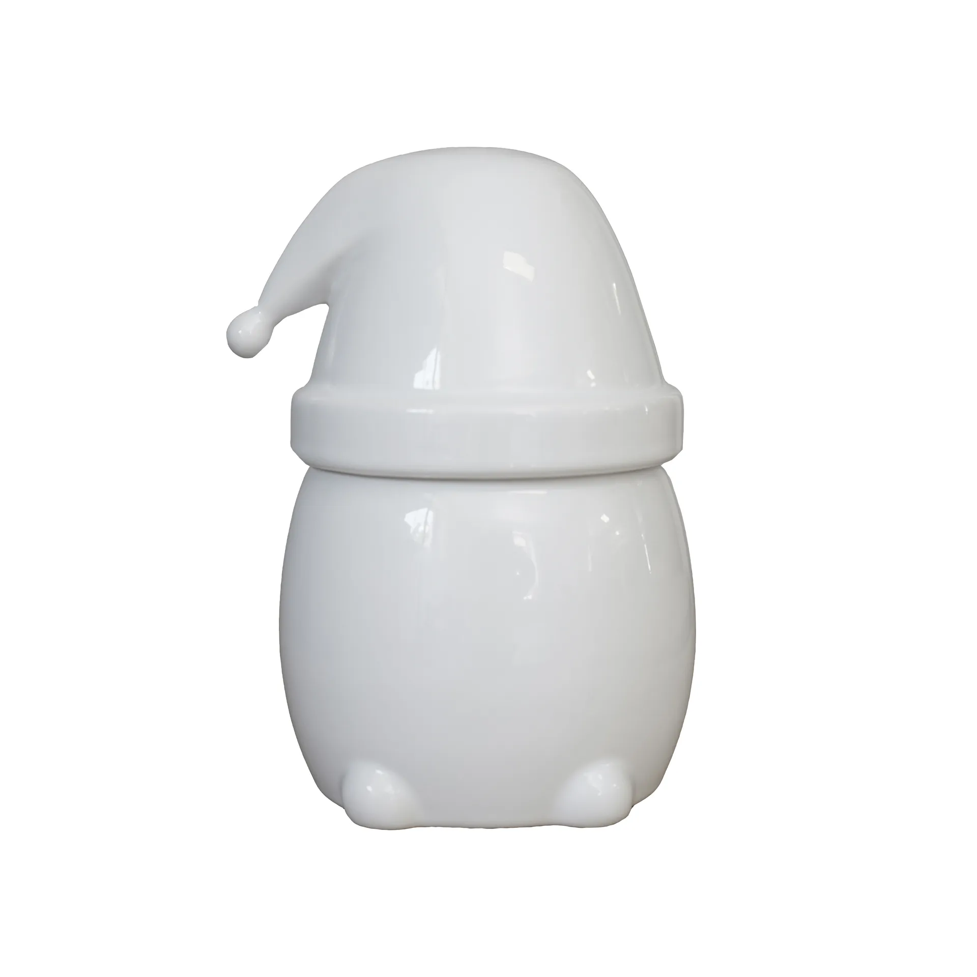 DBKD Eating Santa -kulho kannellinen, suuri Shiny white