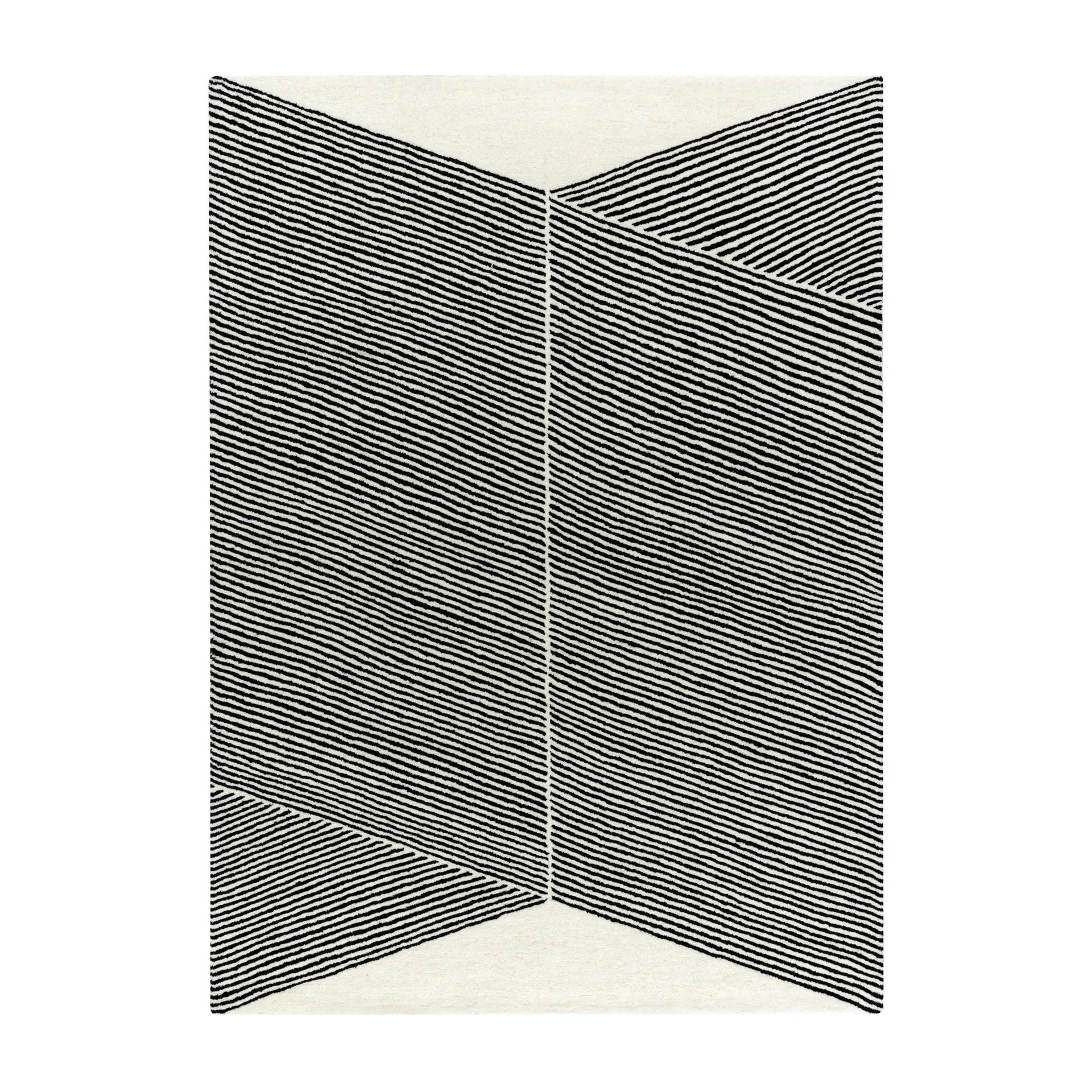 NJRD Rectangles-villamatto, luonnonvalkoinen 170x240 cm