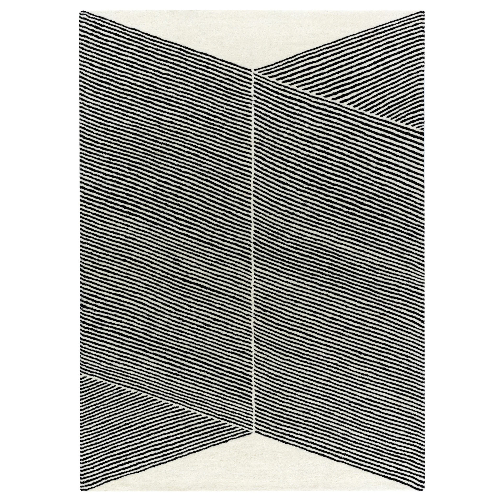 NJRD Rectangles-villamatto, luonnonvalkoinen 200x300 cm