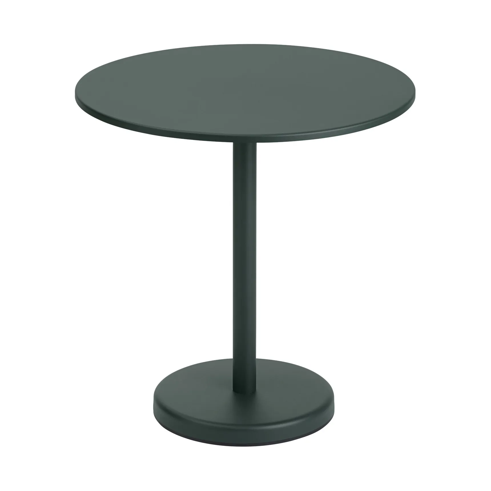 Muuto Linear teräspöytä Ø 70 cm Dark green