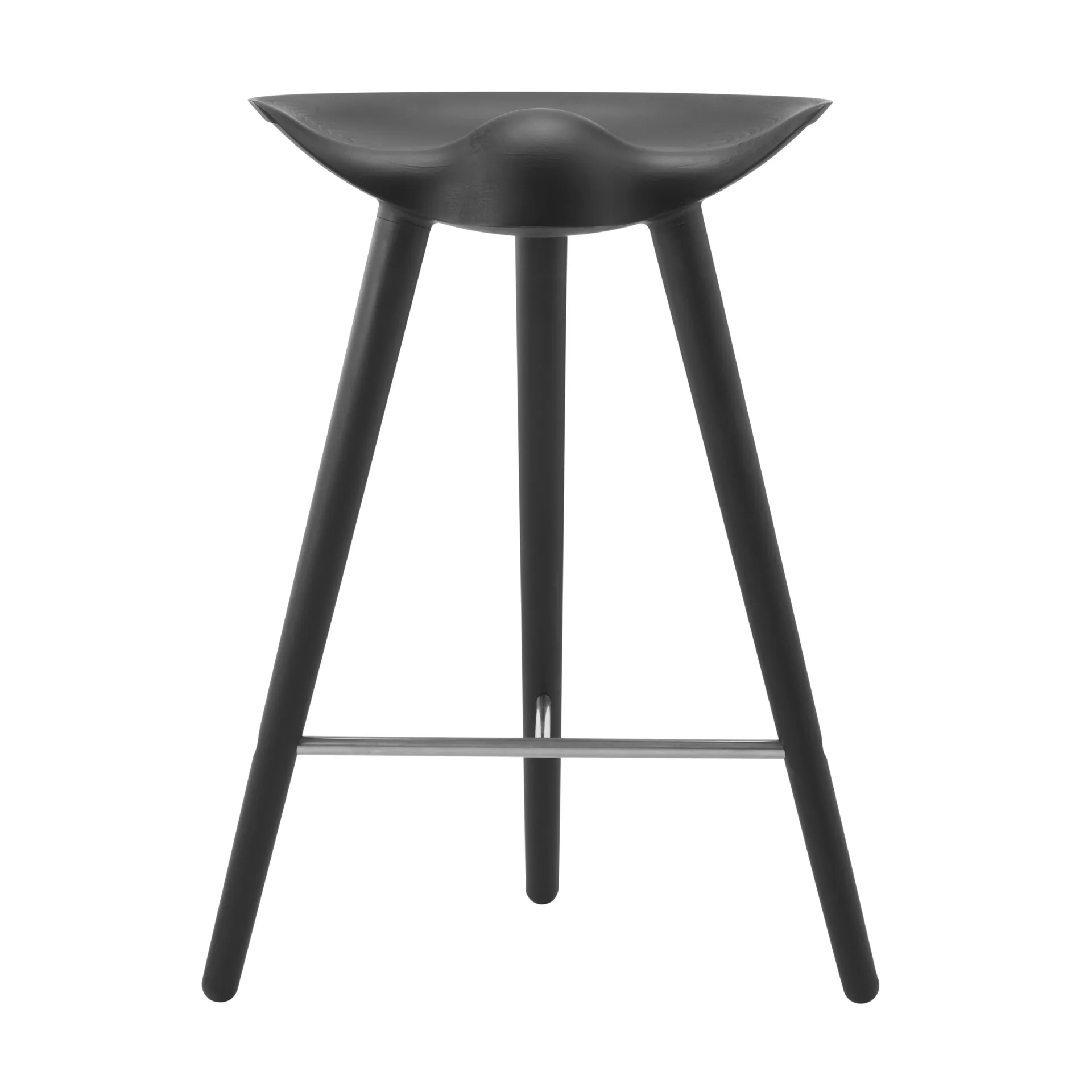 Audo Copenhagen ML42 baarituoli 69 cm Mustaksi petsattu pyökki-teräs