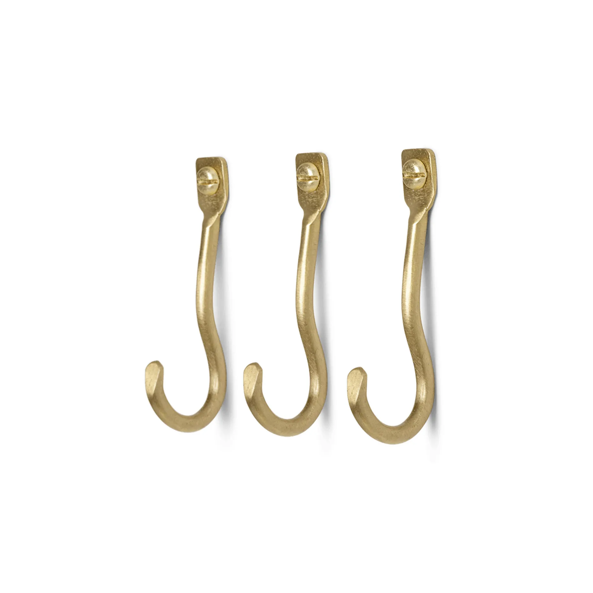 Ferm Living Curvature koukku 3-pack Messinki