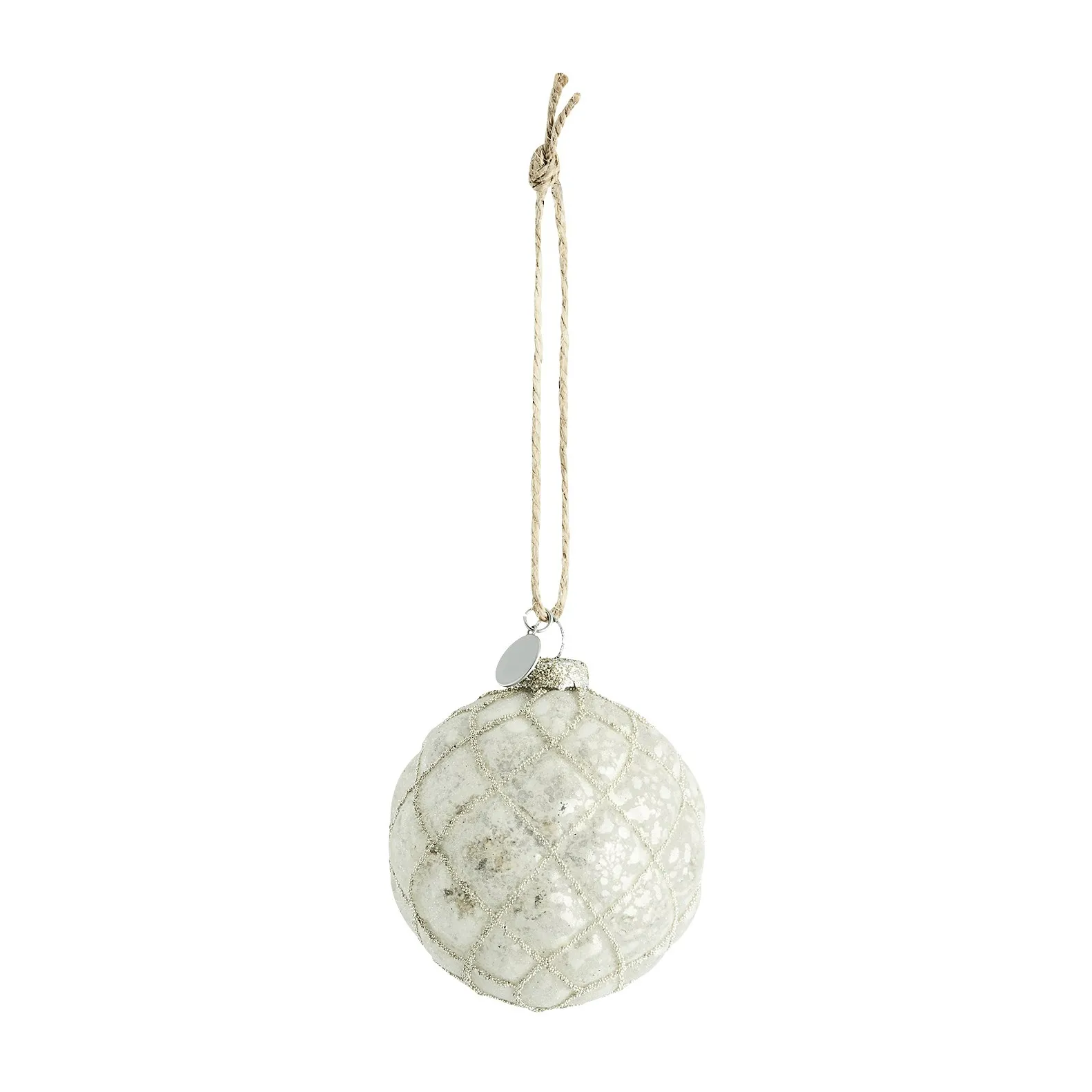 Lene Bjerre Norille joulukuusenpallo, Ø 8 cm Off White