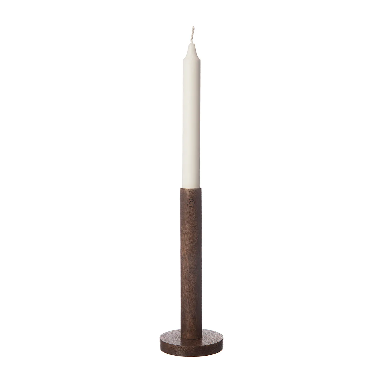 ERNST Ernst kynttilänjalka, puuta 20 cm Tummanruskea
