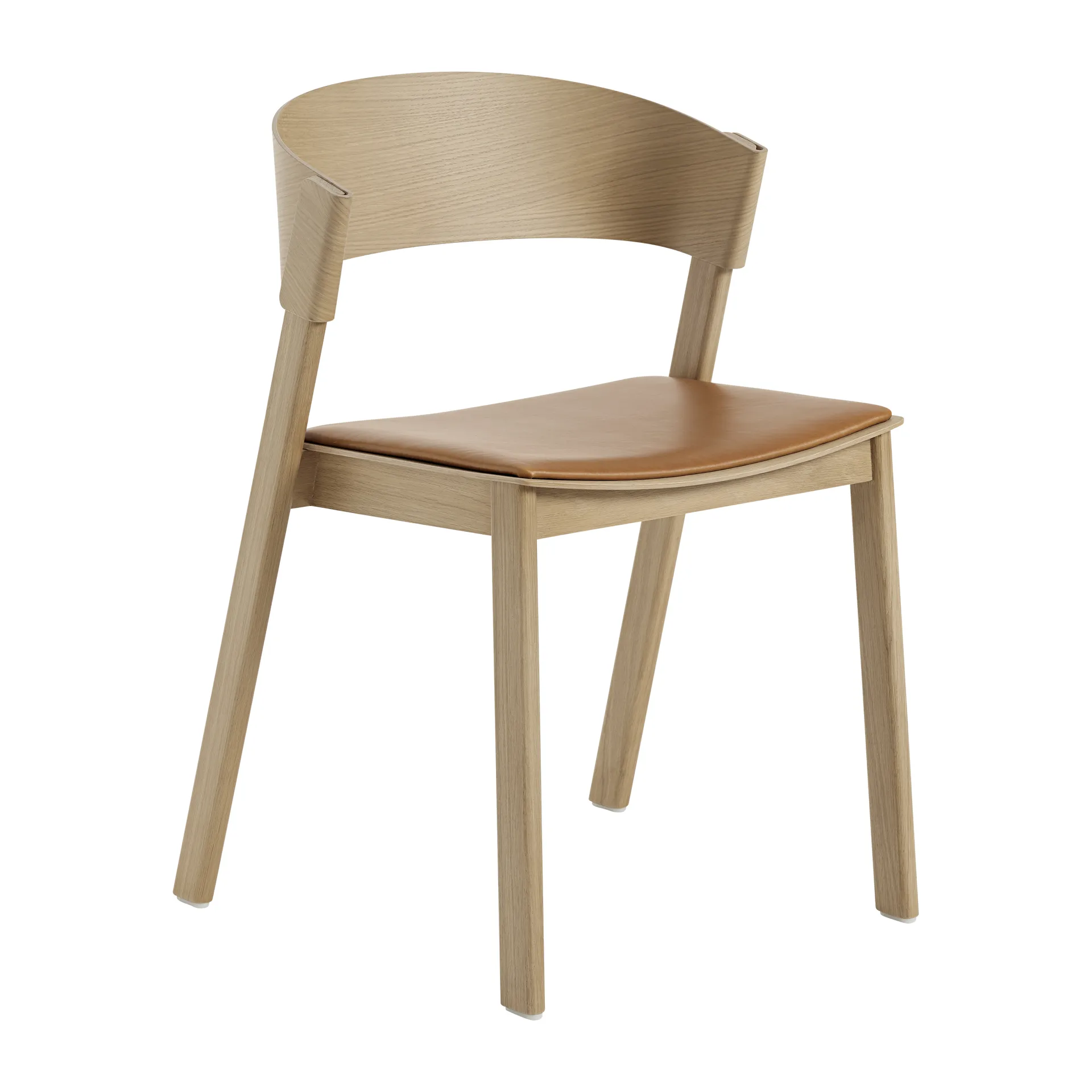 Muuto Cover Side Chair leather Konjak-tammi