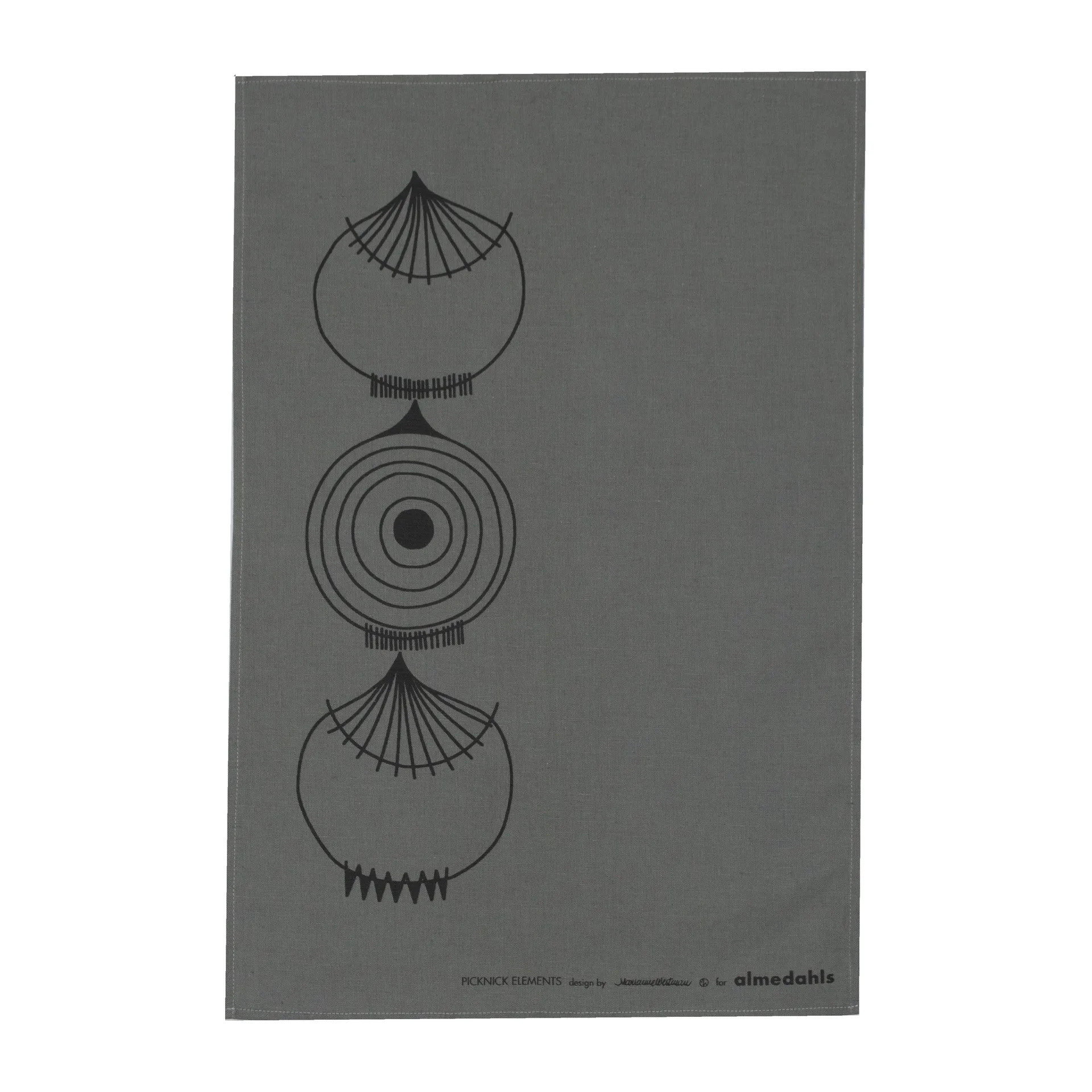 Almedahls Picknick Elements keittiöpyyhe 47x70 cm Harmaa