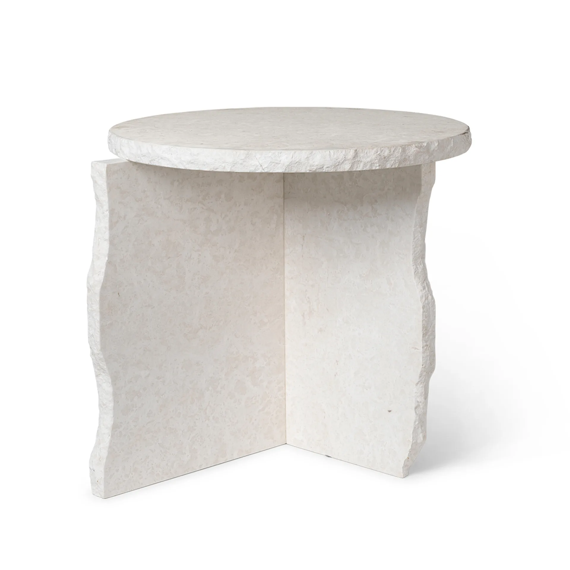 Ferm Living Mineral Sculptural pöytä Ø52 cm Bianco Curia