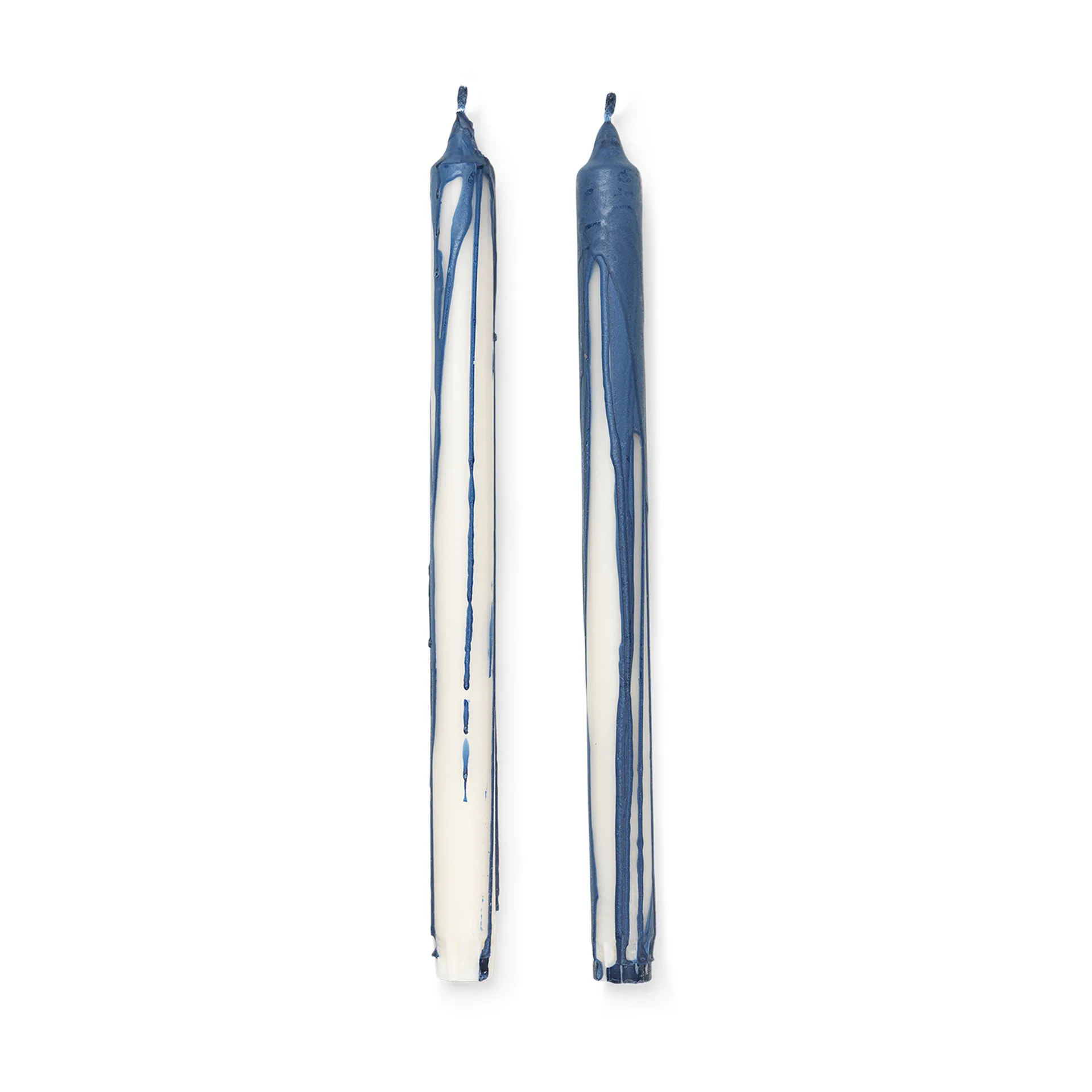 Ferm Living Dryp steariinikynttilä 2-pack Deep Blue