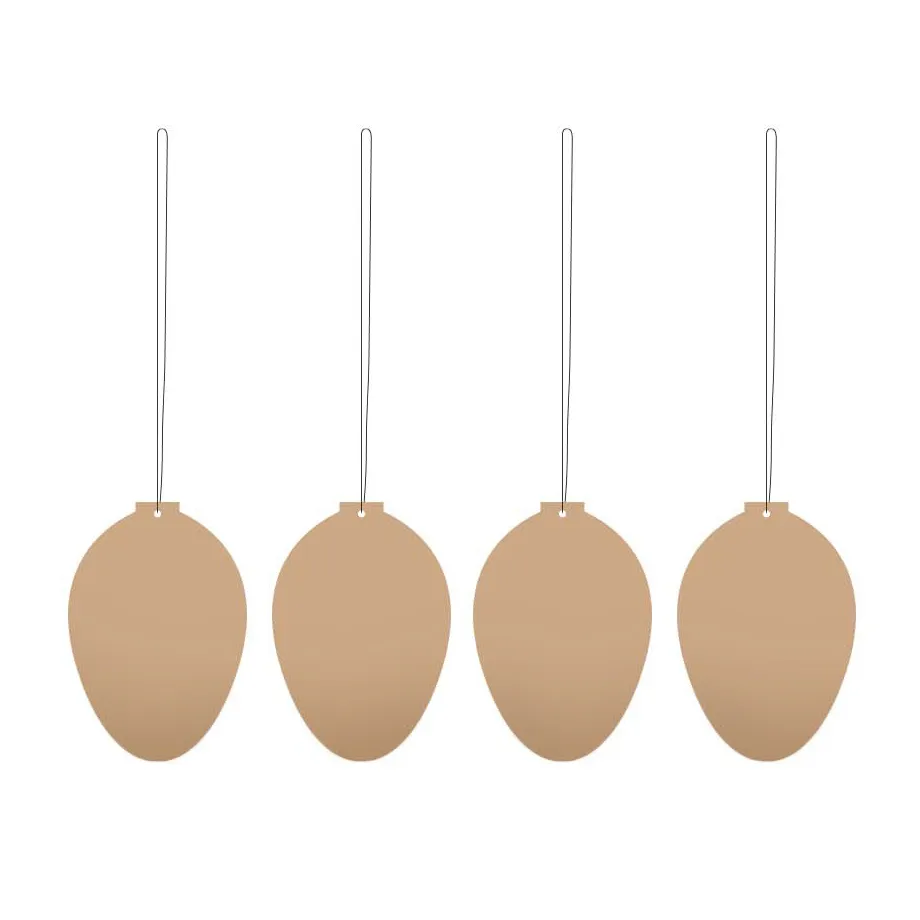 Cooee Design Easter Deco -muna pääsiäiskoriste 4-pakkaus Cafe au lait