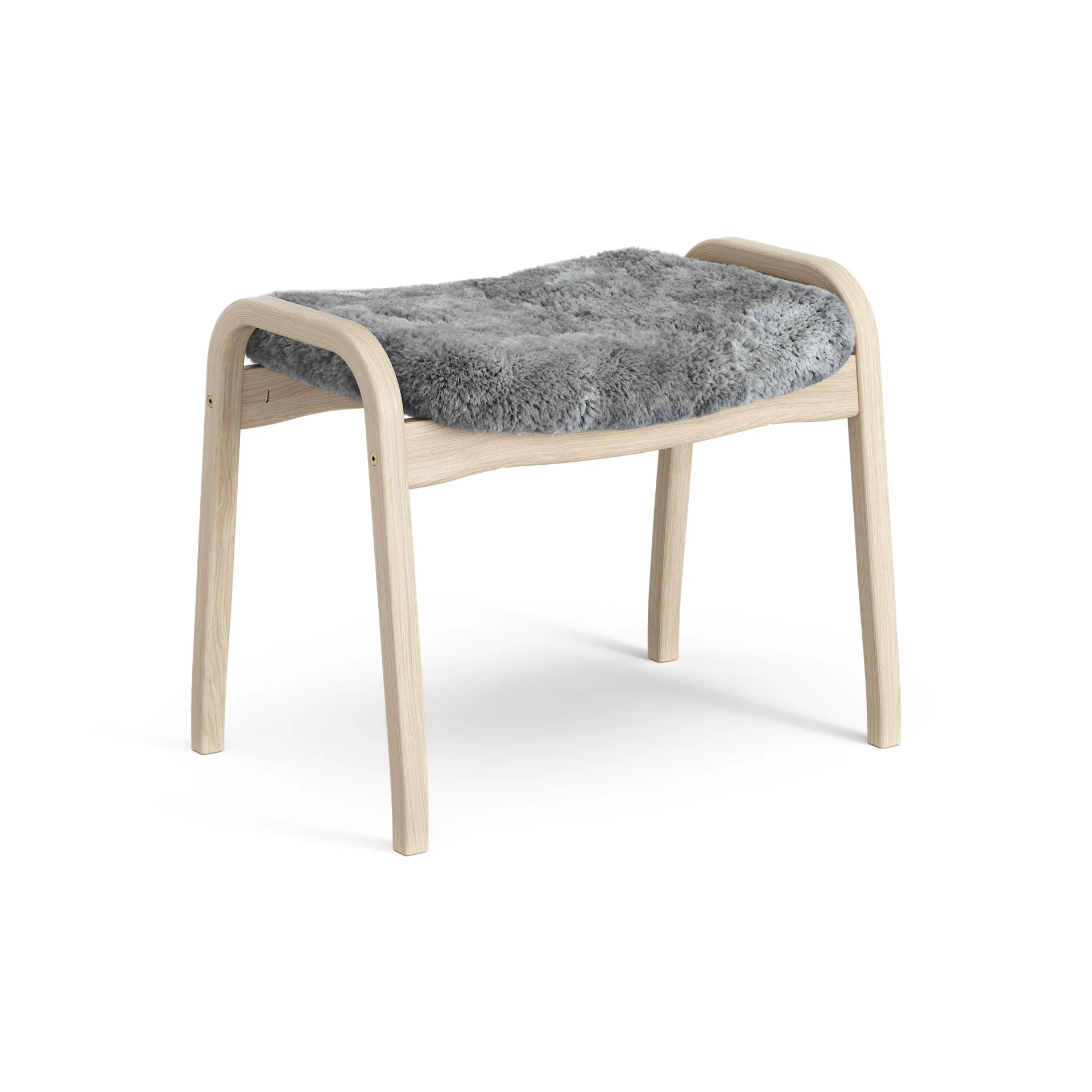 Swedese Lamino jalkarahi valkopigmentoitu tammi/lampaannahka Scandinavian Grey (harmaa)