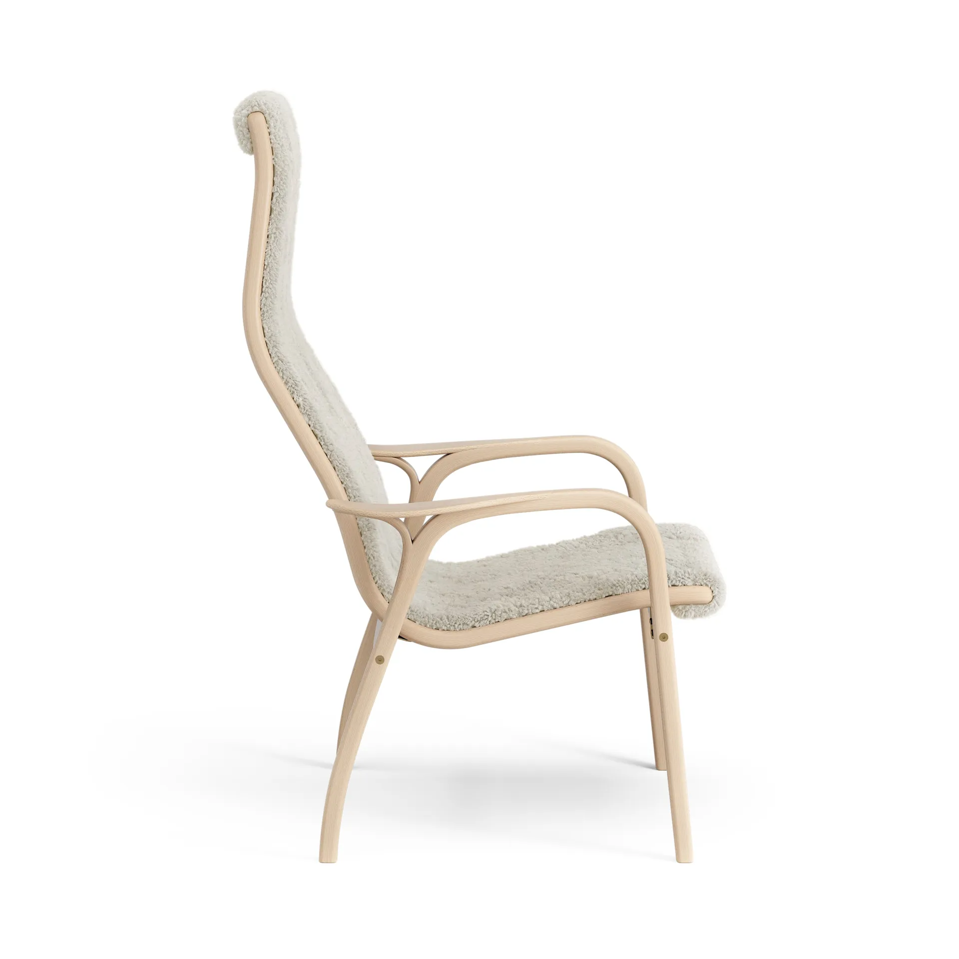 Swedese Lamino nojatuoli lakattu pyökki/lampaannahka Moonlight (beige)