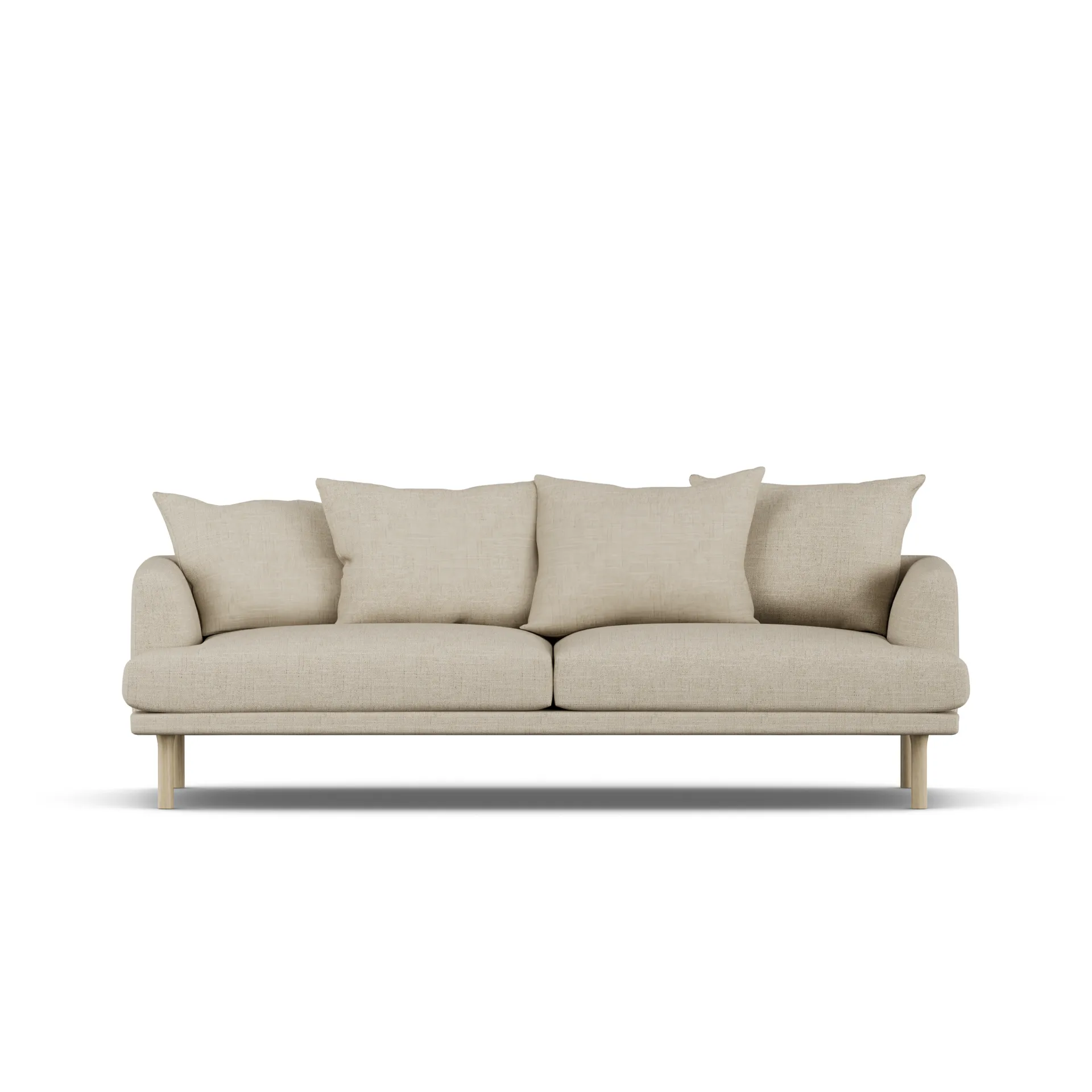 1898 Sjövik sohva Bern Beige 0341-valkoöljytty tammi, 3-sits