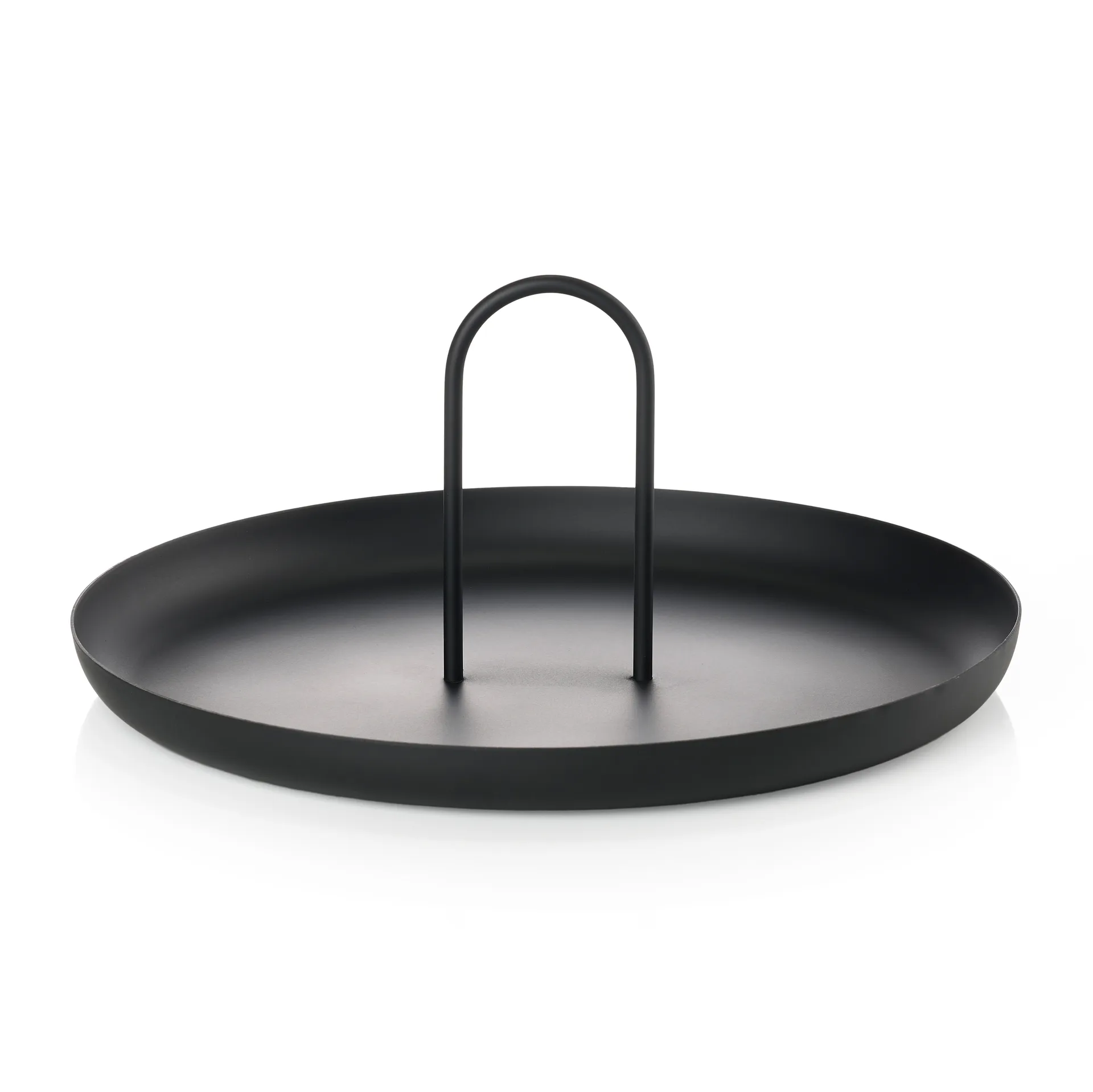 Zone Denmark Singles tarjotin kahvalla Ø 20 cm Black
