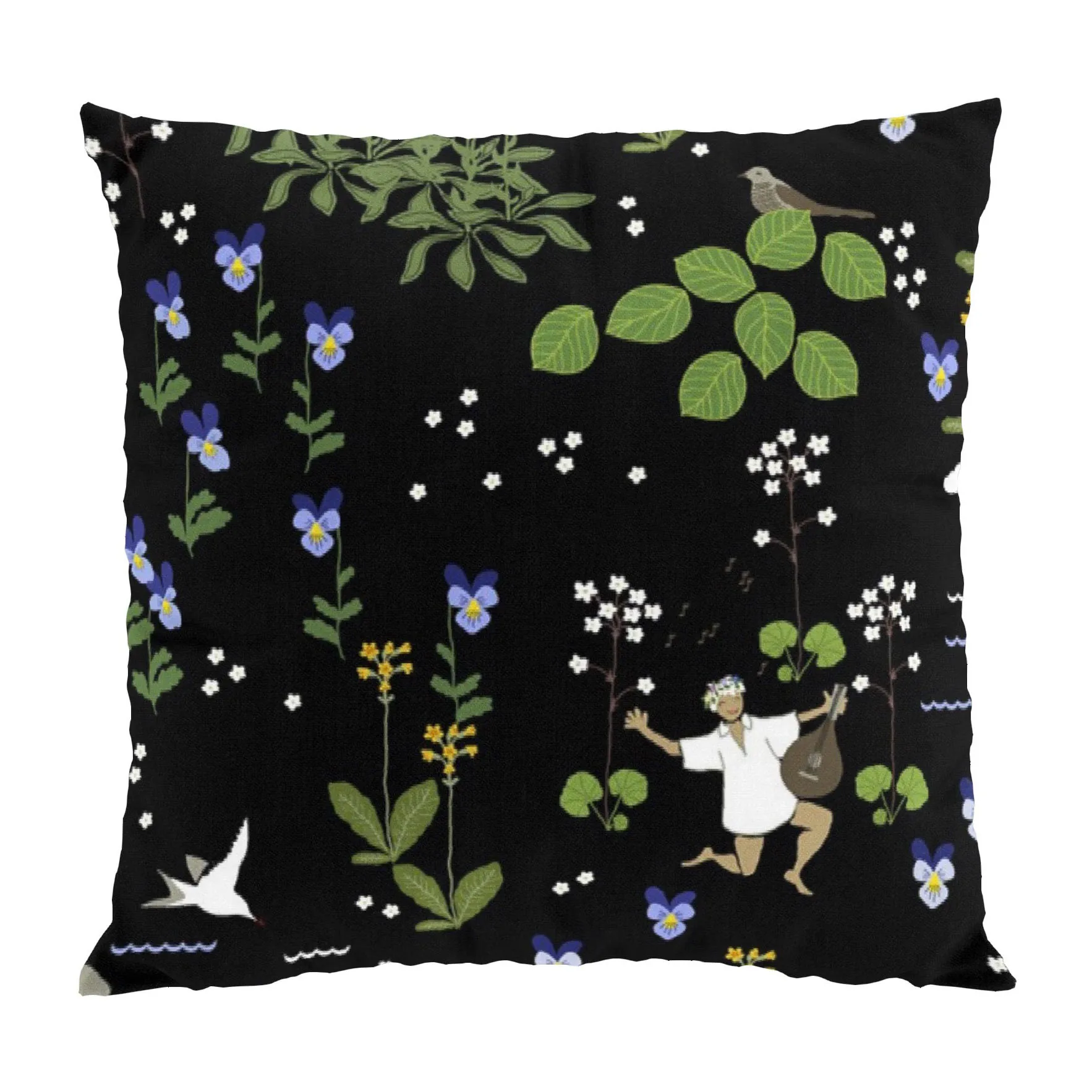Arvidssons Textil Rönnerdahl tyynynpäällinen 47 x 47 cm Musta-vihreä