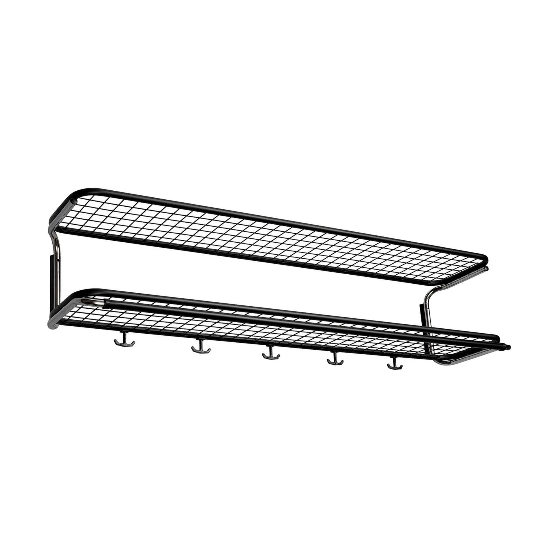 Essem Design Classic 650 -hattuhylly Musta/kromi, 2 tasoa, 110 cm